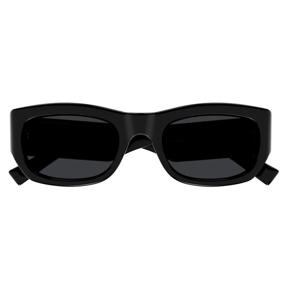 NEW SL713 001 SQUARE UNISEX SAINT LAURENT BLACK GREY SUNGLASSES SL 713 001 - Picture 2 of 3